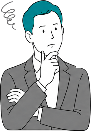 腕を組み、人材紹介業務の課題に頭を悩ませる担当者のイラスト